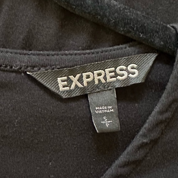 Express Black Long Sleeve Jersey Skater Dress - Picture 4 of 5